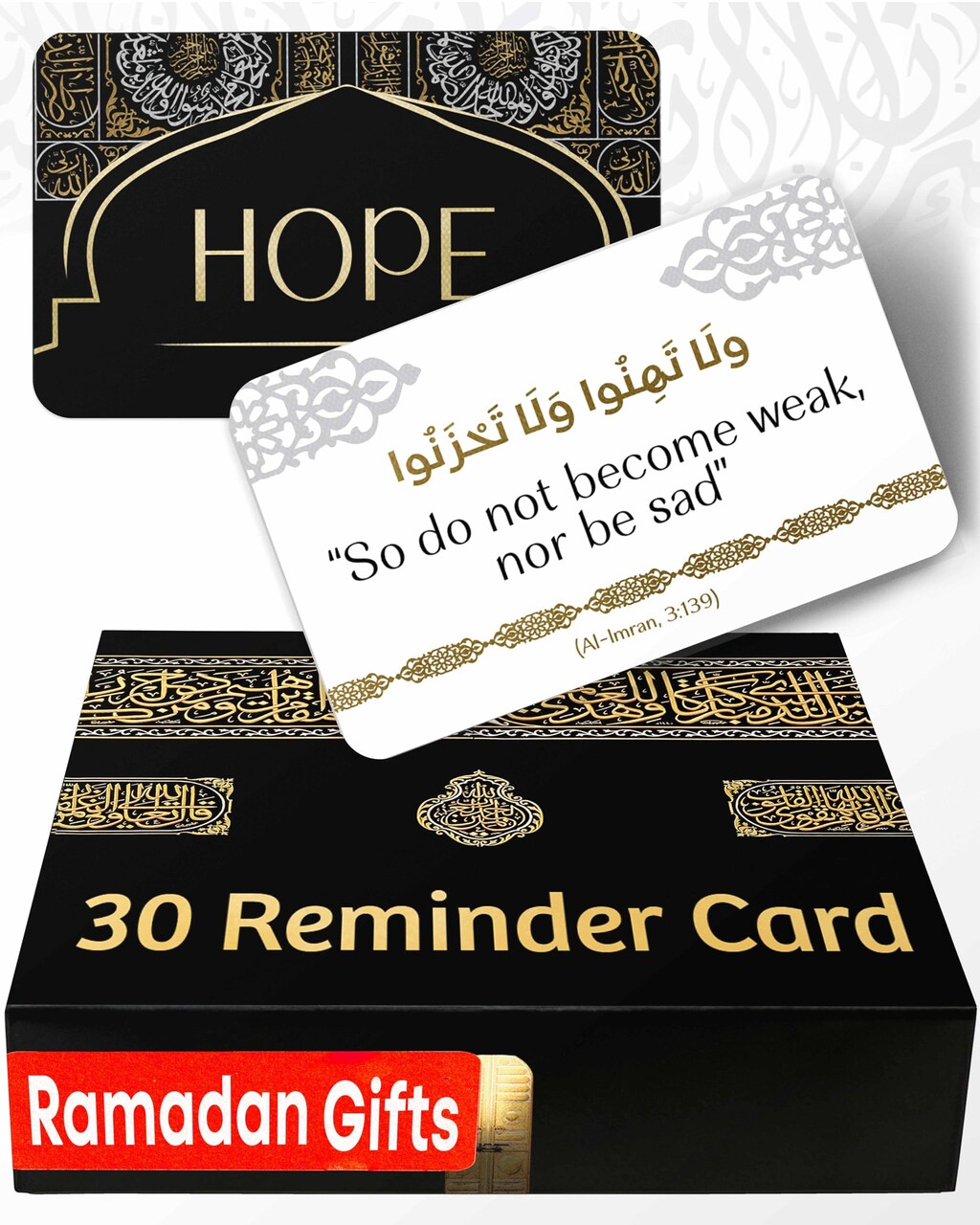 Ramadan gifts islamic quranic verses cards (30 Daily Reminders) - islamics gift for women - muslim gifts for men - ramadan decorations for home 2026 - ramadan dua cards - eid gift islamics decor